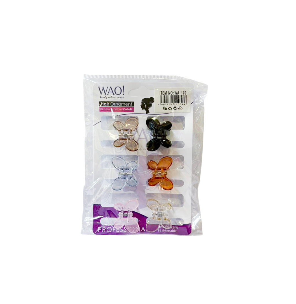 SET DE 6 GANCHO DE CABELLO ESTILO MARIPOSA WAO
