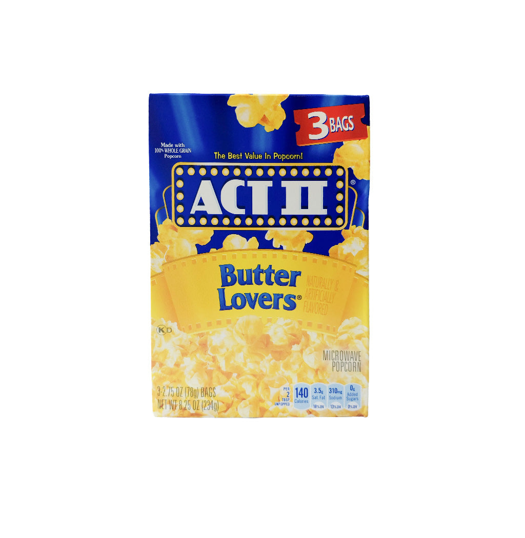 3PCK PALOMITAS DE MAIZ CON MANTEQUILLA ACTII 2.75OZ