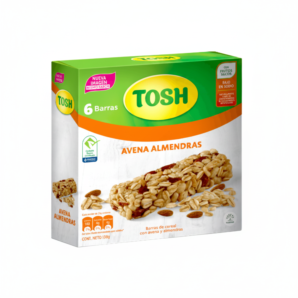 CEREAL BARRA AVENA ALMENDRA TOSH 138GR