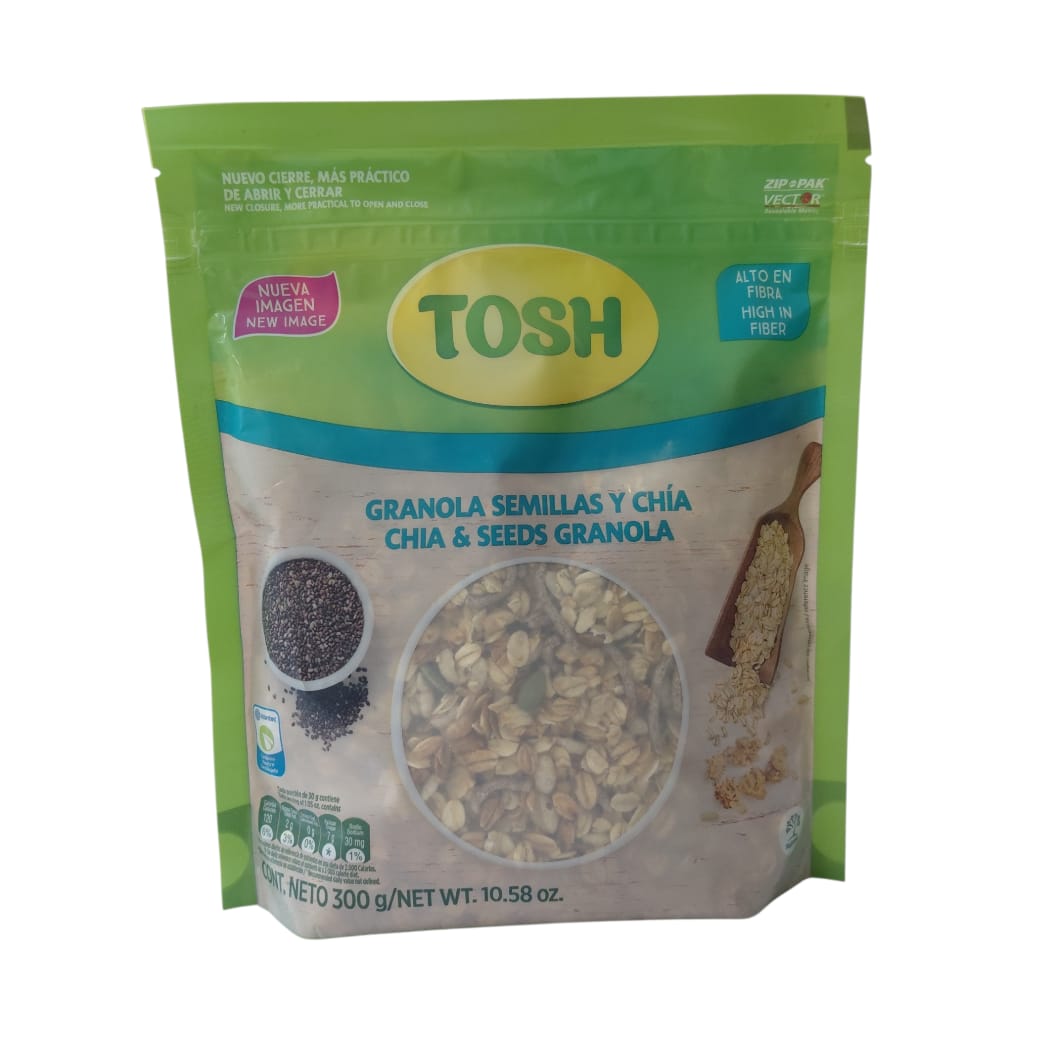 BARRA SEMILLAS Y CHIA TOSH 300GR