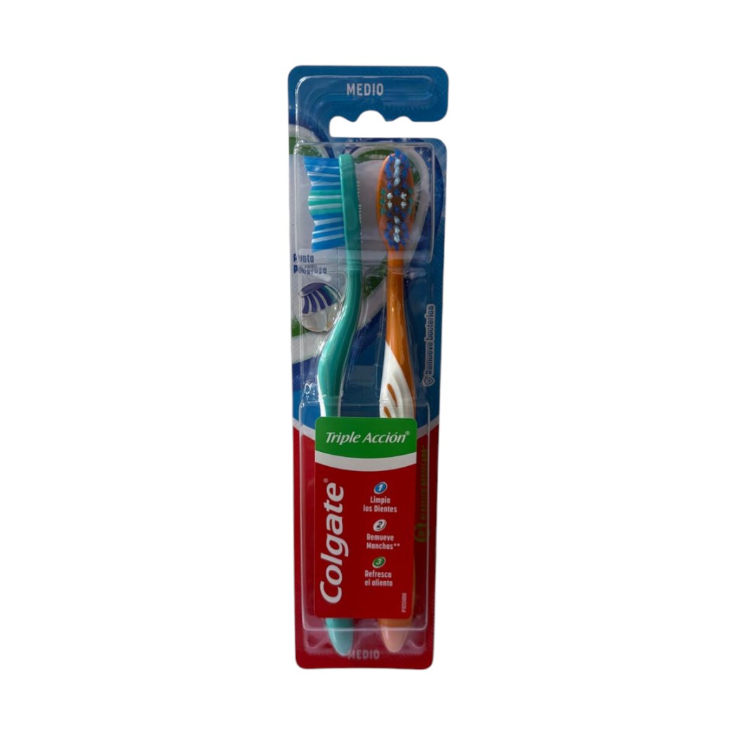 CEPILLO DENTAL TRIPLE ACCIÓN 2U