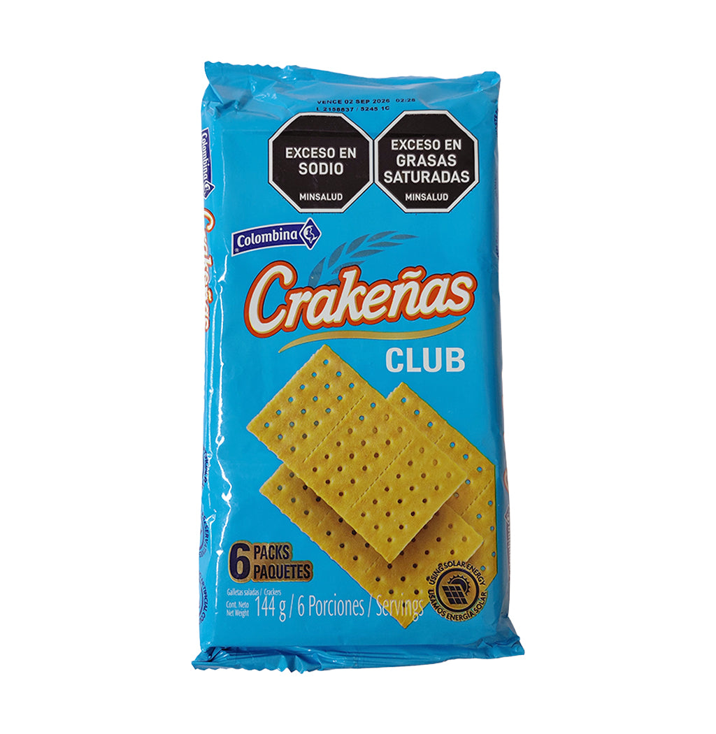 GALLETAS CLUB CRAKENAS COLOMBINA 204GR