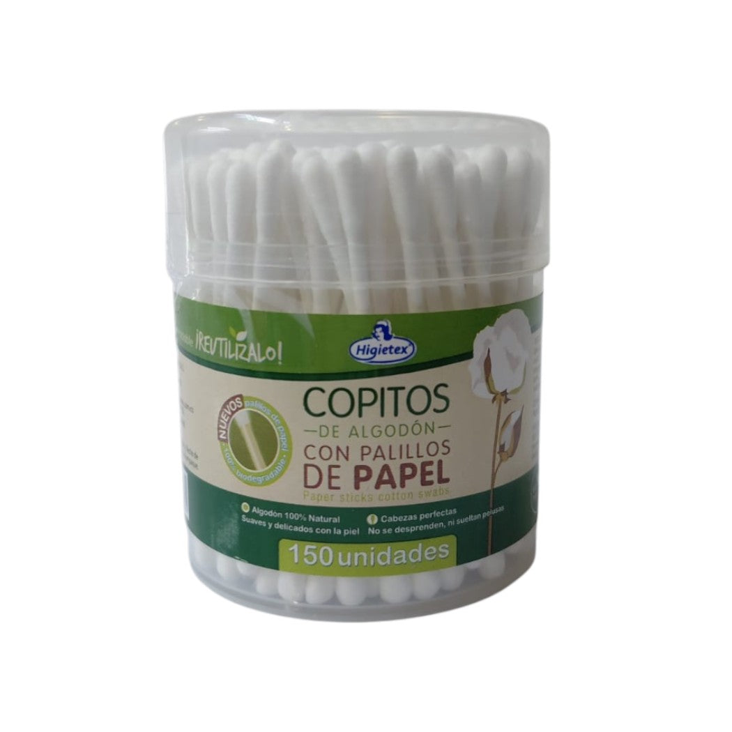 PALILLOS DE OIDO DE PAPEL COPITOS 150U