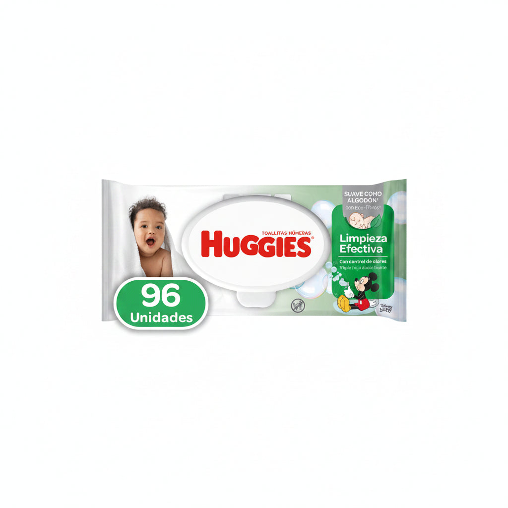 TOALLITAS HÚMEDAS HUGGIES ECO-FIBRAS 96U