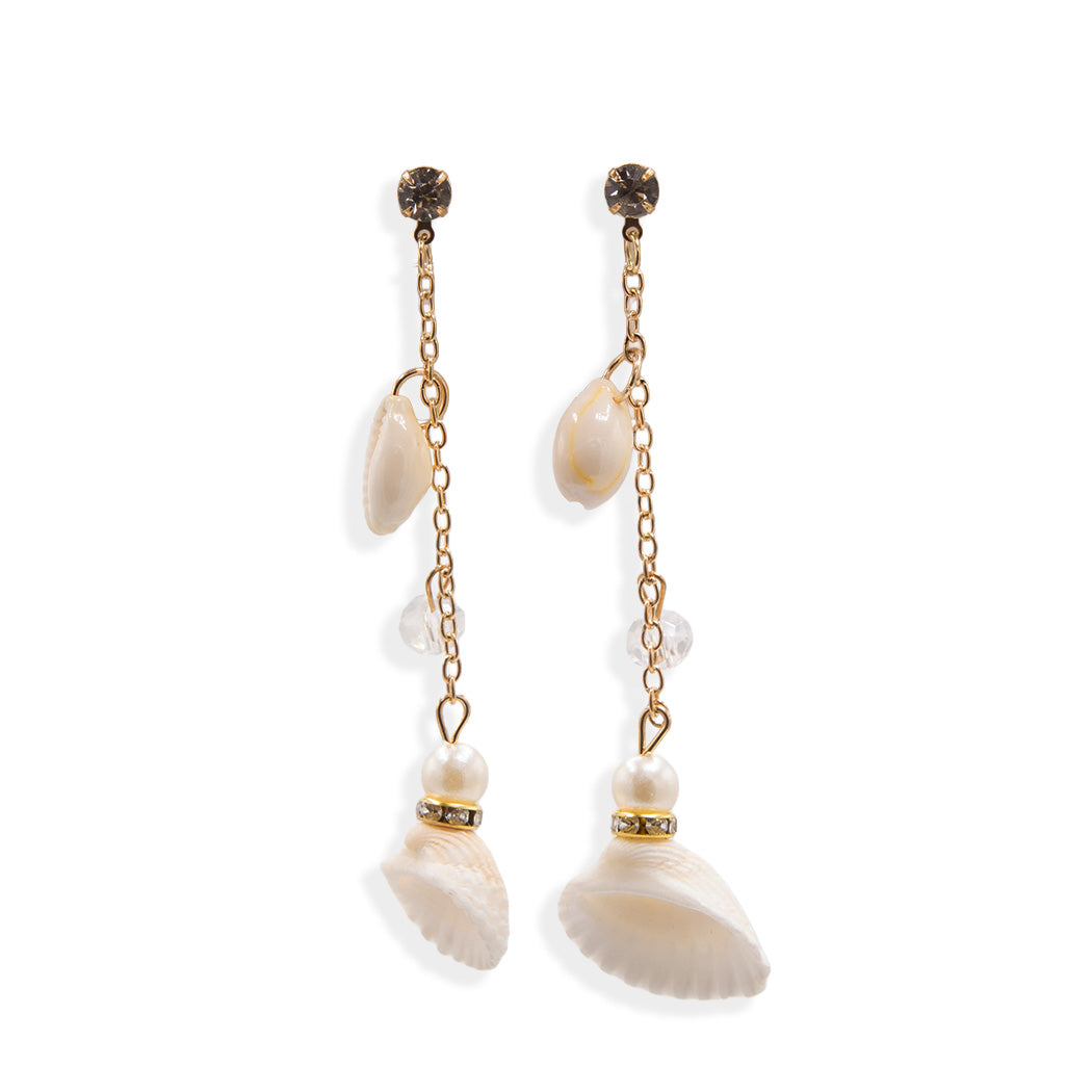 ARETES COLGANTES DISEÑO DE CONCHAS