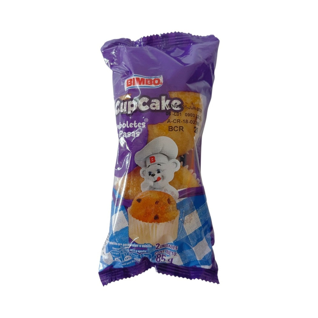 CUPCAKE DE VAINILLA PASAS BIMBO 85GR