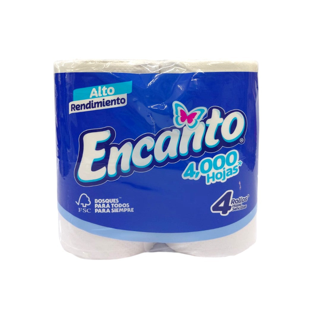 PAPEL HIGIÉNICO 1000 HOJAS 4 ROLLOS