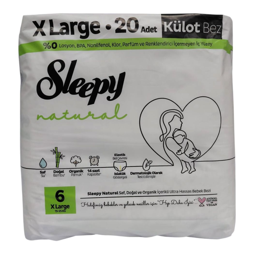PAÑALES NATURAL TRAIPANTS XL 20PZS