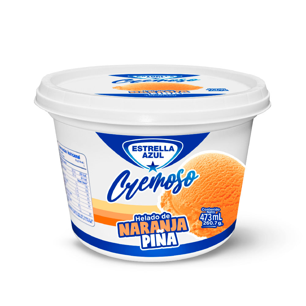 HELADO NARANJA PINA ESTRELLA AZUL 473ML