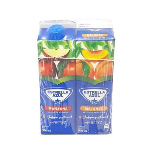 2PK MELONEC MANZANA ESTRELLA AZUL 1/4GL