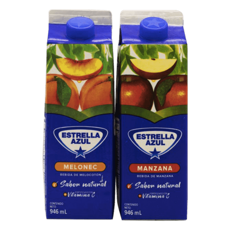 2PK MELONEC MANZANA ESTRELLA AZUL 1/4GL