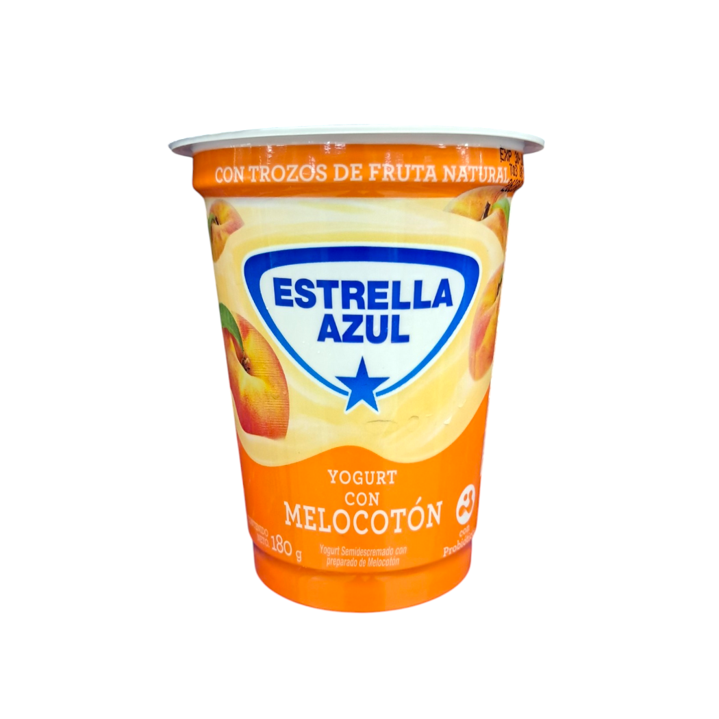 YOGURT MELOCOTON ESTRELLA AZUL 180GR