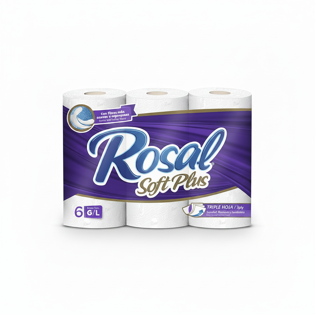 PAPEL HIGIÉNICO MORADO 6ROLLOS