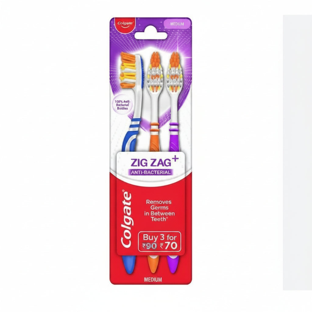 CEPILLO DENTAL ZIG ZAG ANTIBACTERIAL COLGATE 3U
