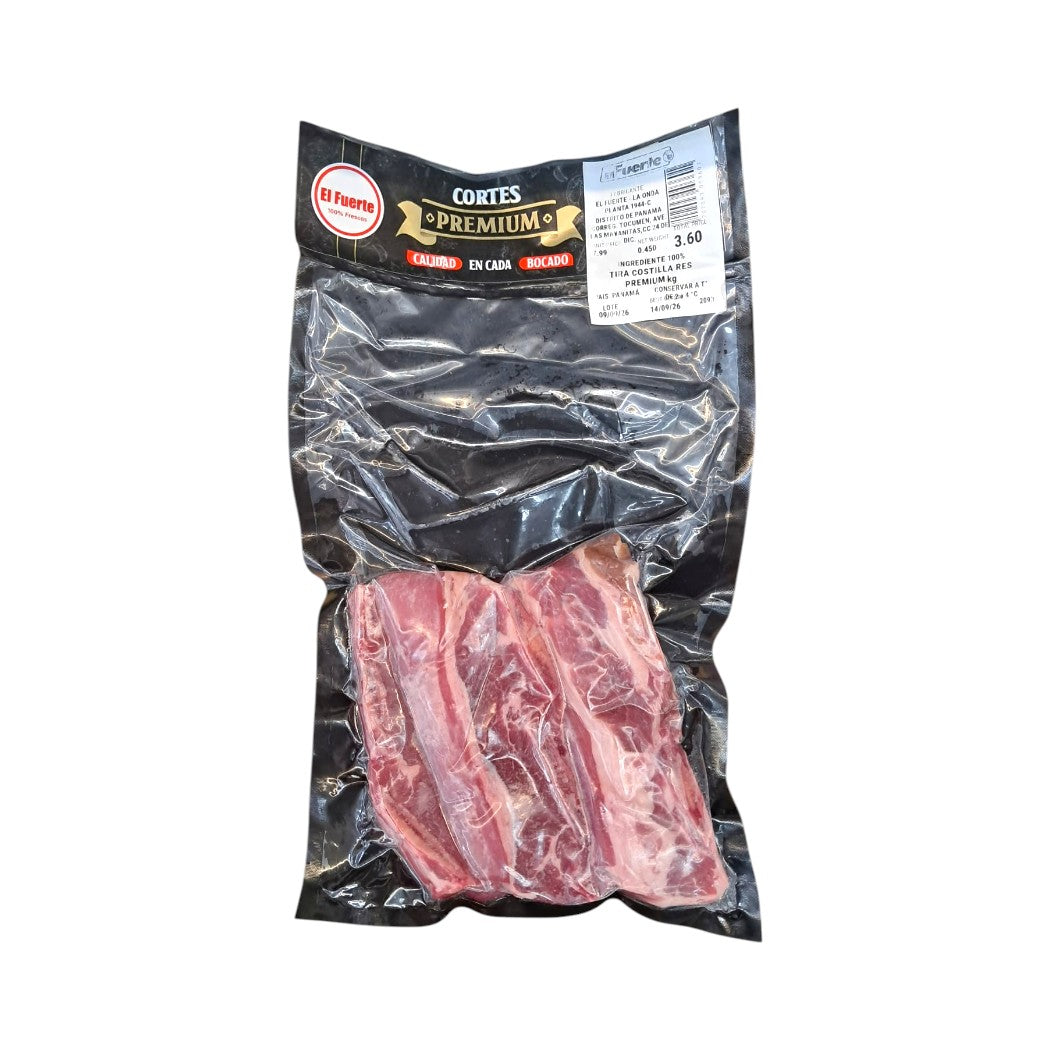 TIRA DE COSTILLA DE RES PREMIUM AL VACIO
