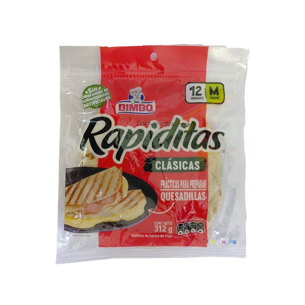 TORTILLA RAPIDITAS BIMBO 300GR 12U
