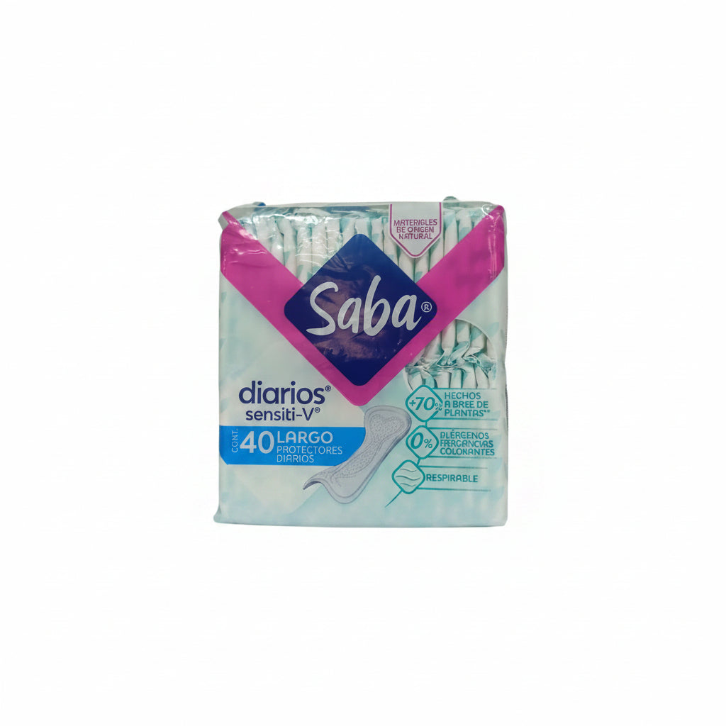 PROTECTORES DIARIOS LARGO SENSITI-V SABA 40U