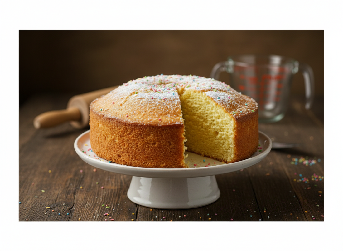 Pastel esponjoso con mezcla de caja