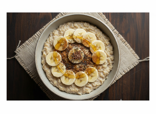 Receta saludable Avena con frutas (desayuno o merienda)