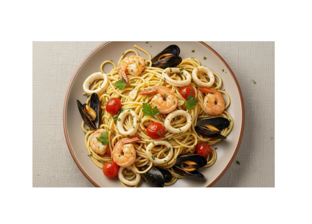 Pastas con Mariscos - Estilo  Mediterráneo