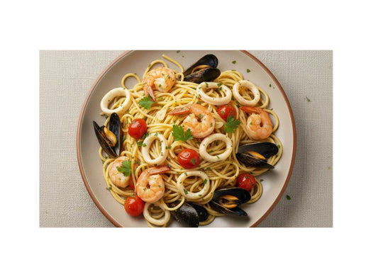 Pastas con Mariscos - Estilo  Mediterráneo