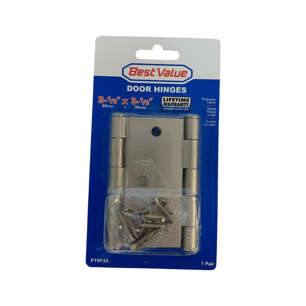BISAGRA PARA PUERTA PLATEADA 3/5"X3/5"