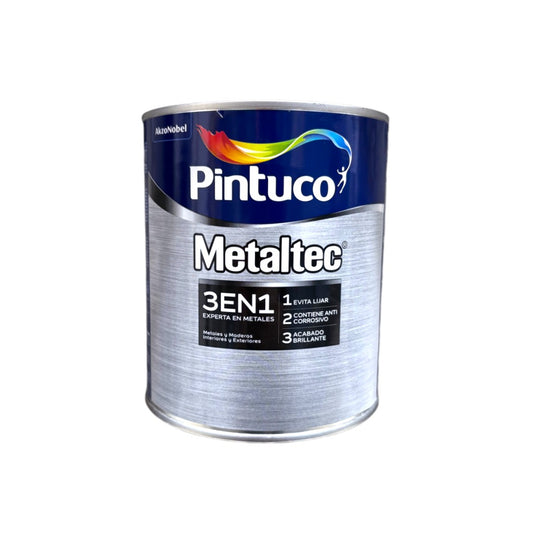 PINTURA METALTEC 3EN1 ROJO OXIDO 1/4G