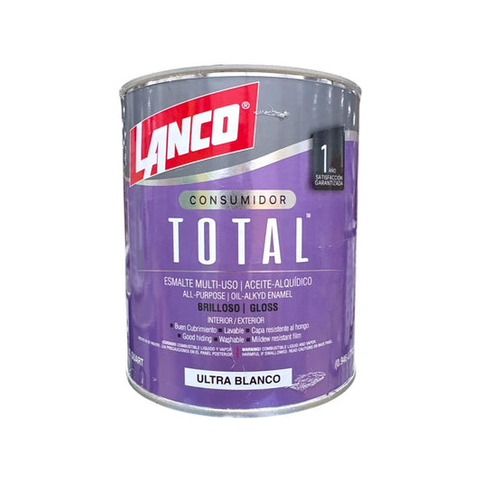 PINTURA DE ACEITE COLOR BLANCO TOTAL 1/4GL