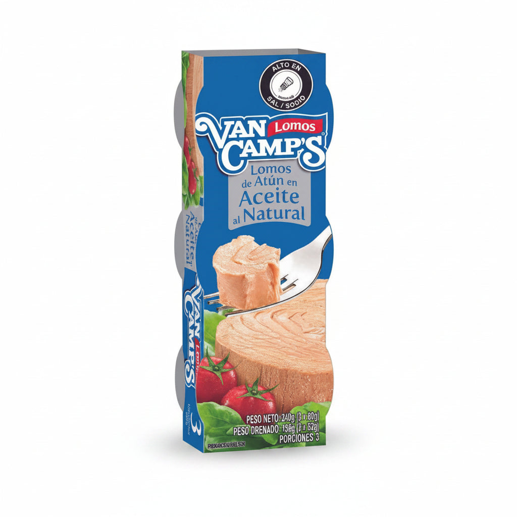 3PACK ATÚN EN ACEITE VAN CAMPS 80GR