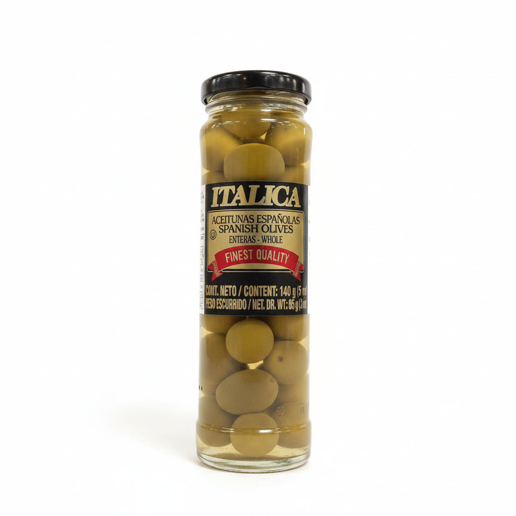 ACEITUNA ESPAÑOLA ENTERA ITALICA 140GR