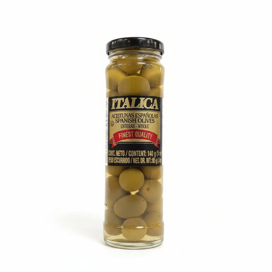 ACEITUNA ESPAÑOLA ENTERA ITALICA 140GR