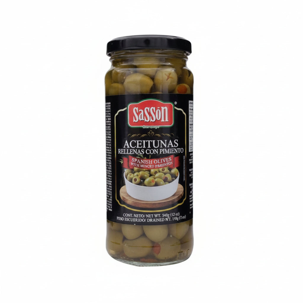ACEITUNA RELLENA CON PIMIENTO SASSON 340GR