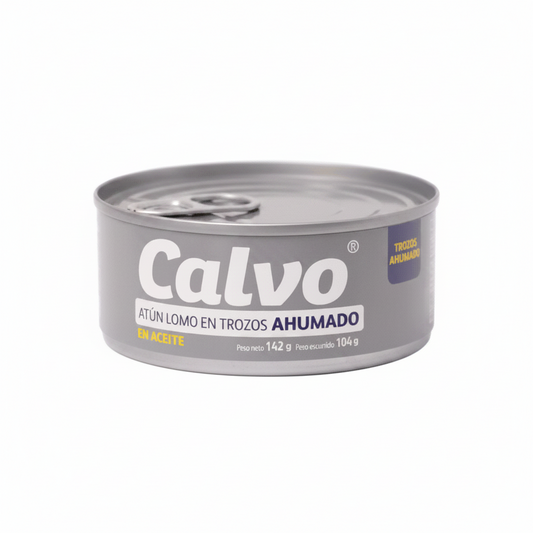 ATÚN LOMO TROZOS AHUMADO CALVO 142GR