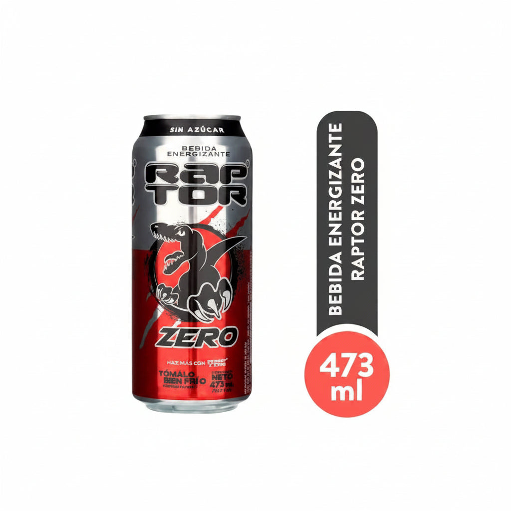 BEBIDA ENERGETICA LATA RAPTOR ZERO 473ML