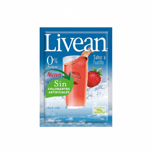 BEBIDA INST. SIN AZUCAR FRUTILLA LIVEAN 8GR