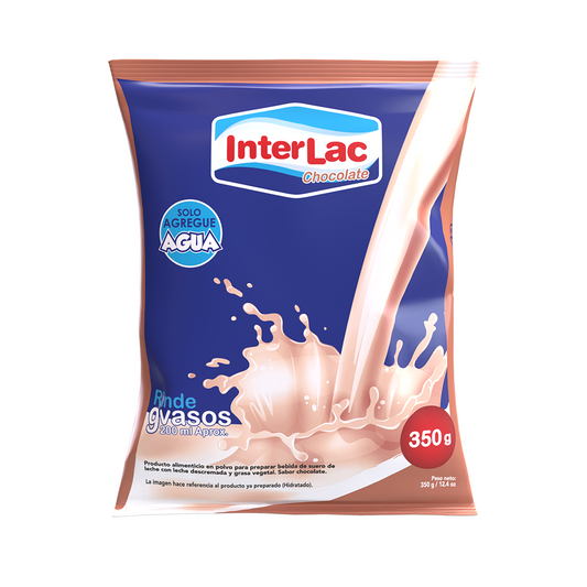 BEBIDA LACTEA EN POLVO CHOCOLATE INTERLAC 350GR