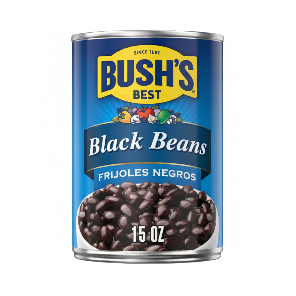 FRIJOLES NEGROS BUSHS 15OZ