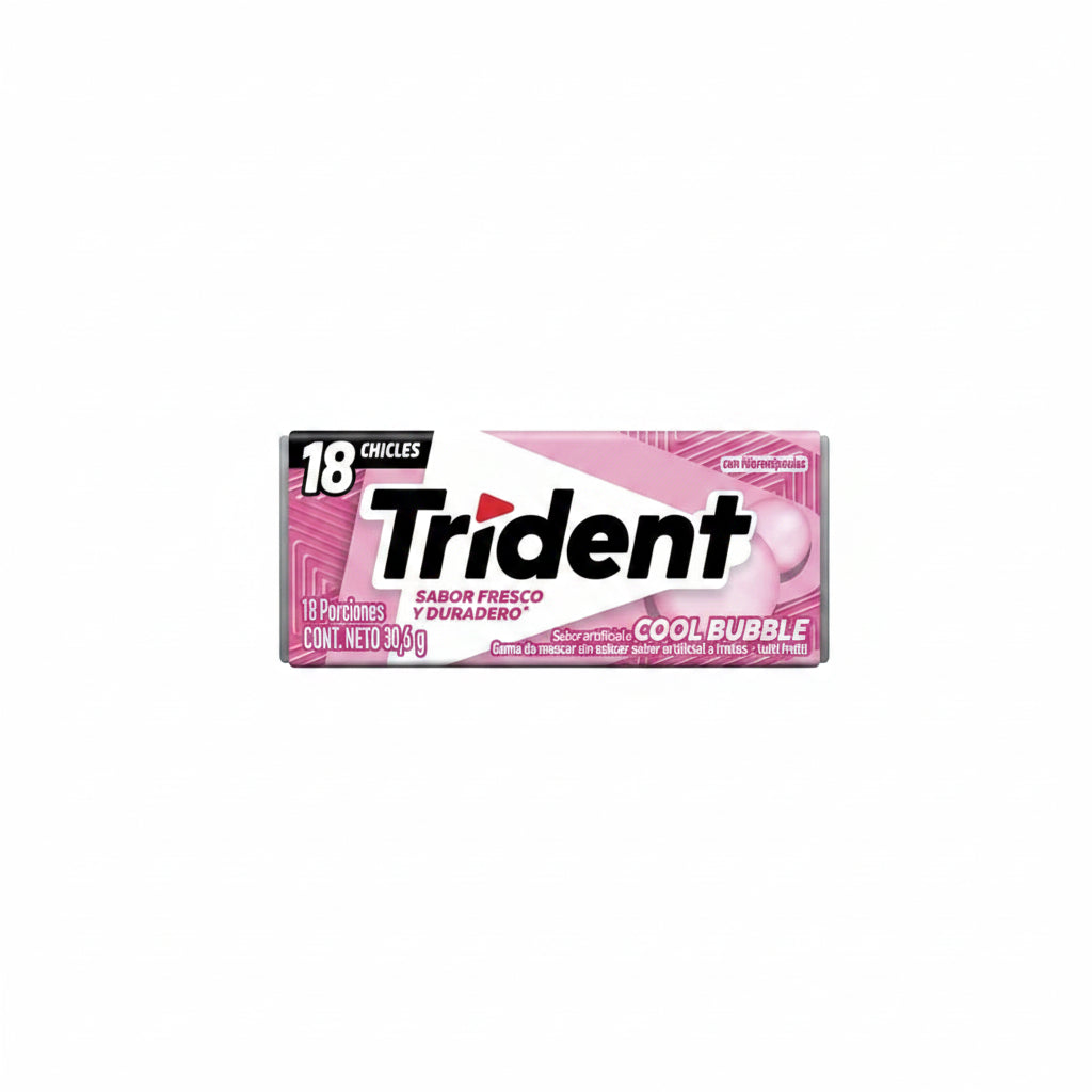 CHICLE COOL BUBBLE TRIDENT 18U