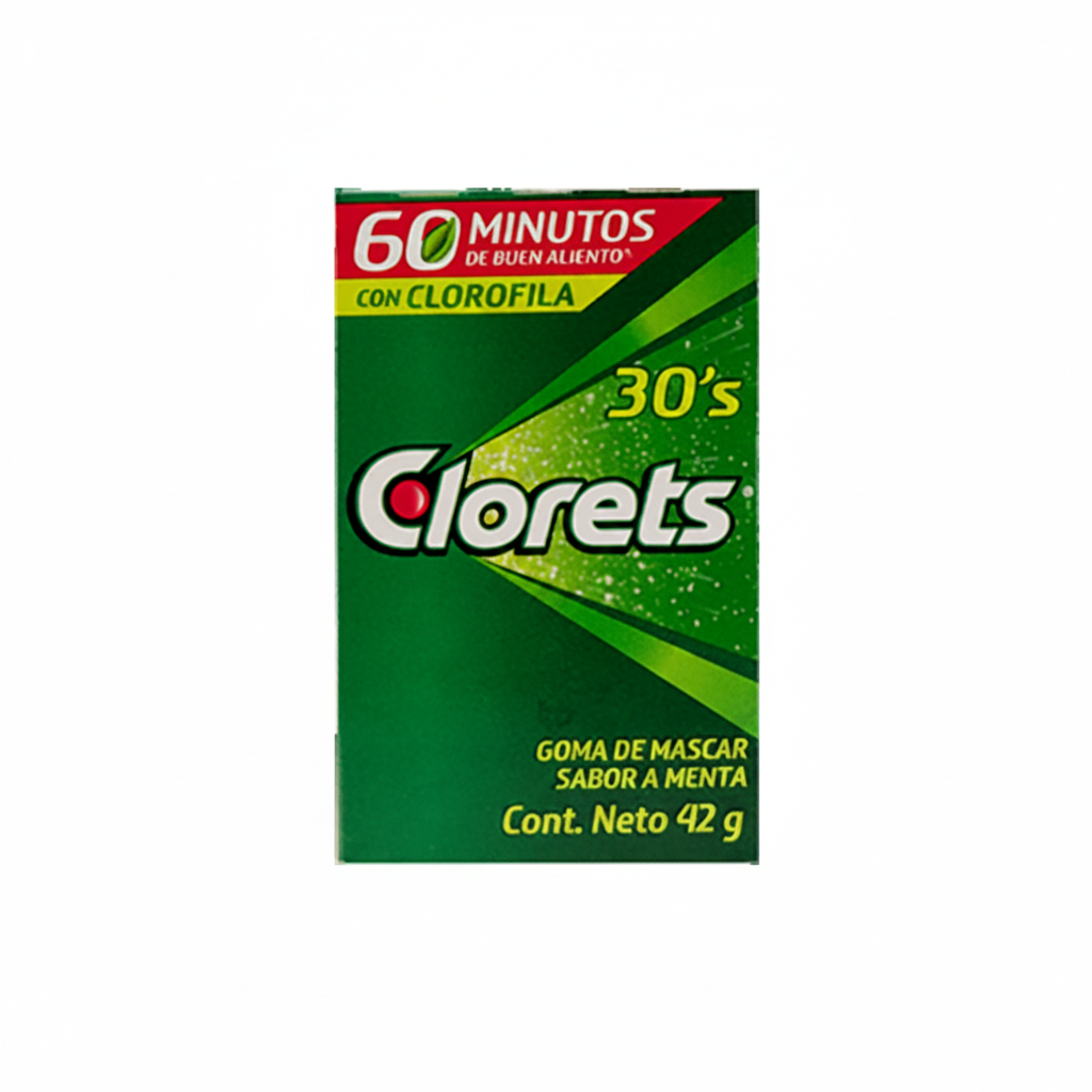 CHICLE SABOR MENTA CLORETS 42GR