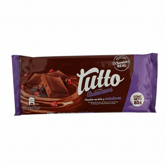 CHOCOLATE LECHE DE ARANDANOS TUTTO 80GR
