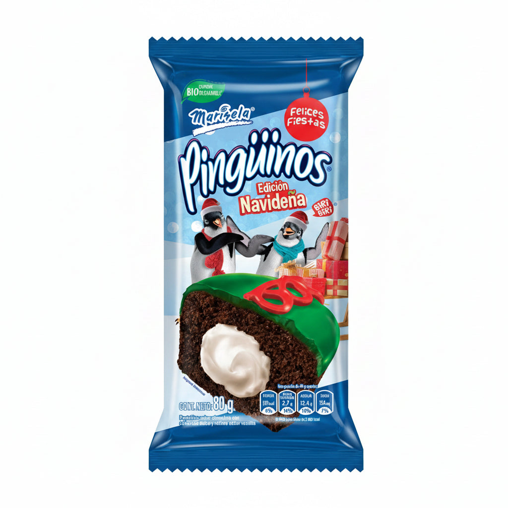 CUPCAKE NAVIDAD PINGUINITO MARINELA 80GR