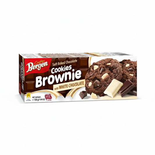 GALLETAS BROWNIE CHOCOLATE BLANCO BERGEN 126GR