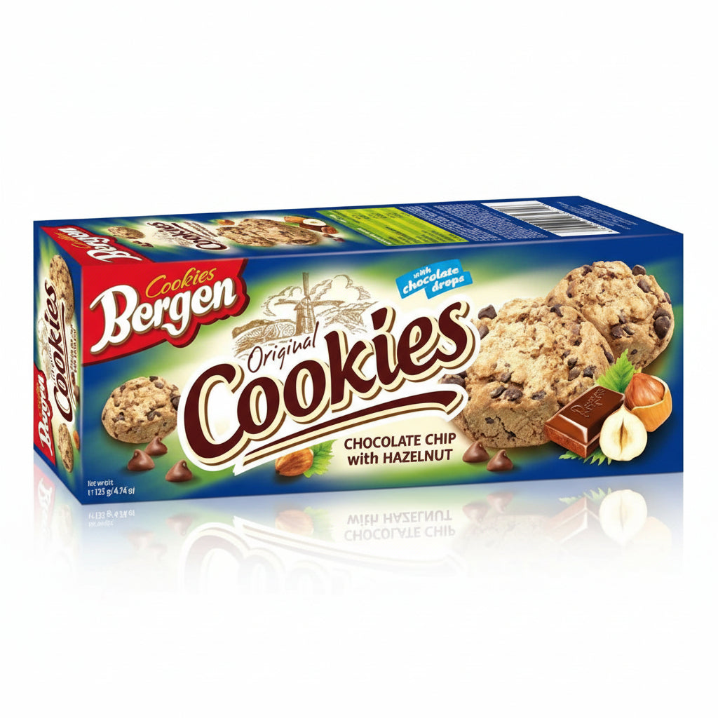GALLETAS CHOCOLATE HAZELNUT BERGEN 135GR