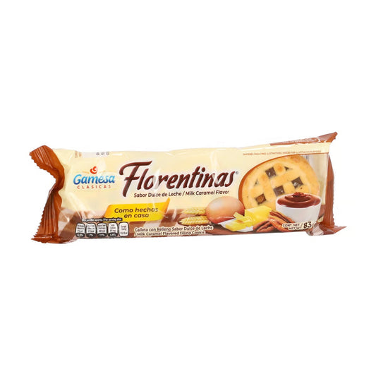 GALLETAS DULCE LECHE FLORENTINAS 83GR
