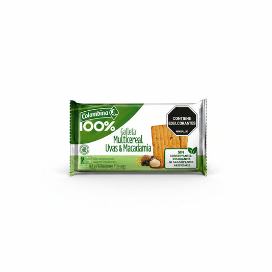 GALLETAS MULTICEREAL UVA/MACADAMEA 162GR