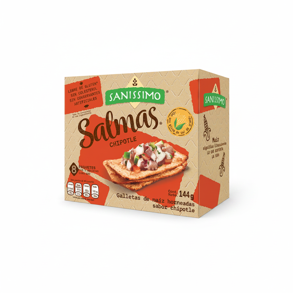 GALLETAS SALMAS CHIPOTLE SANISSIMO 144GR