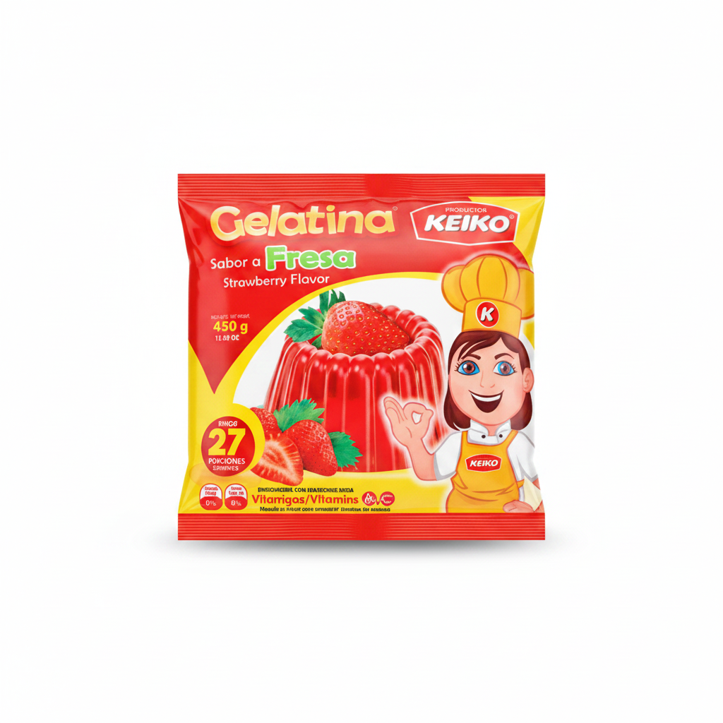 GELATINA DE FRESA KEIKO 450GR