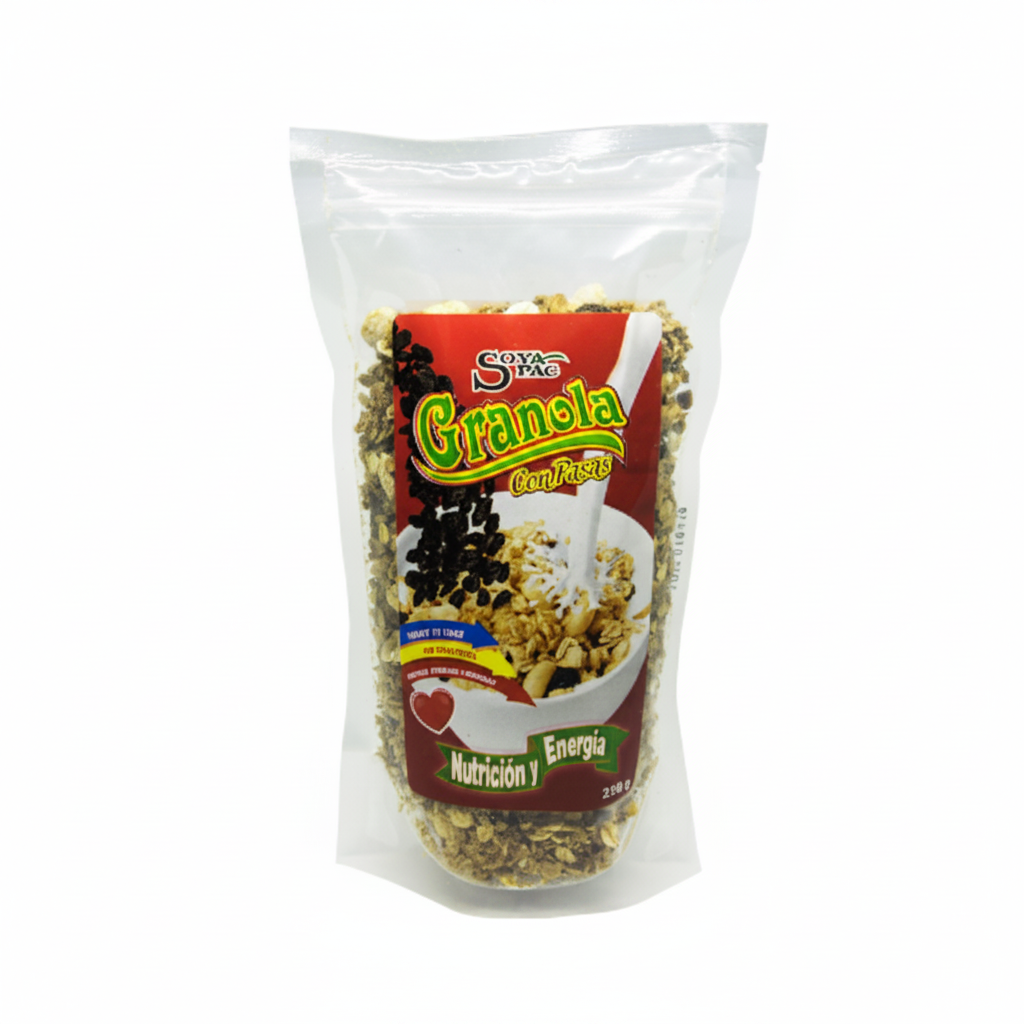 GRANOLA SUELTA CON PASAS SOYAPAC 250GR