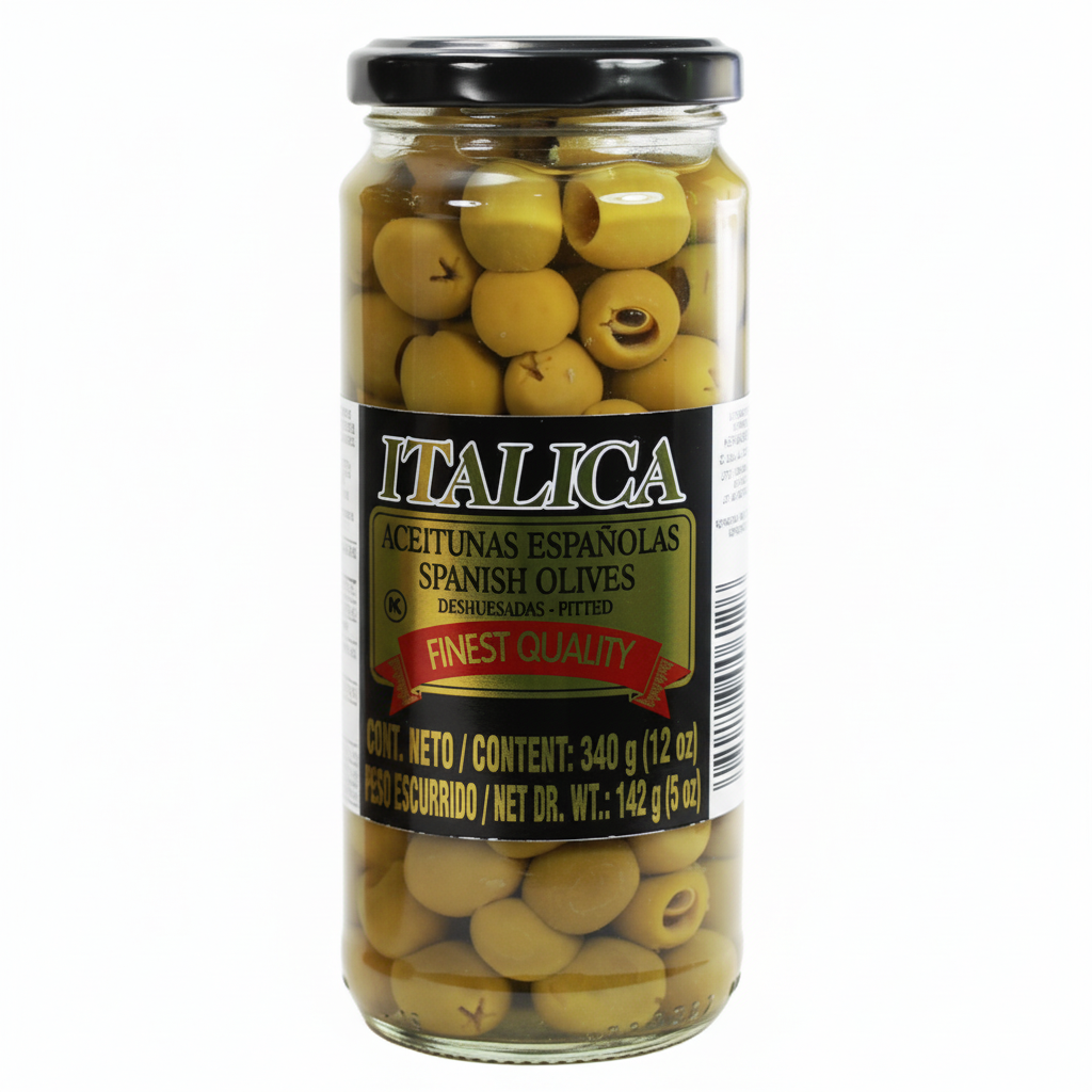 ACEITUNAS ESPAÑOLAS DESHUESADAS ITALICA 5OZ