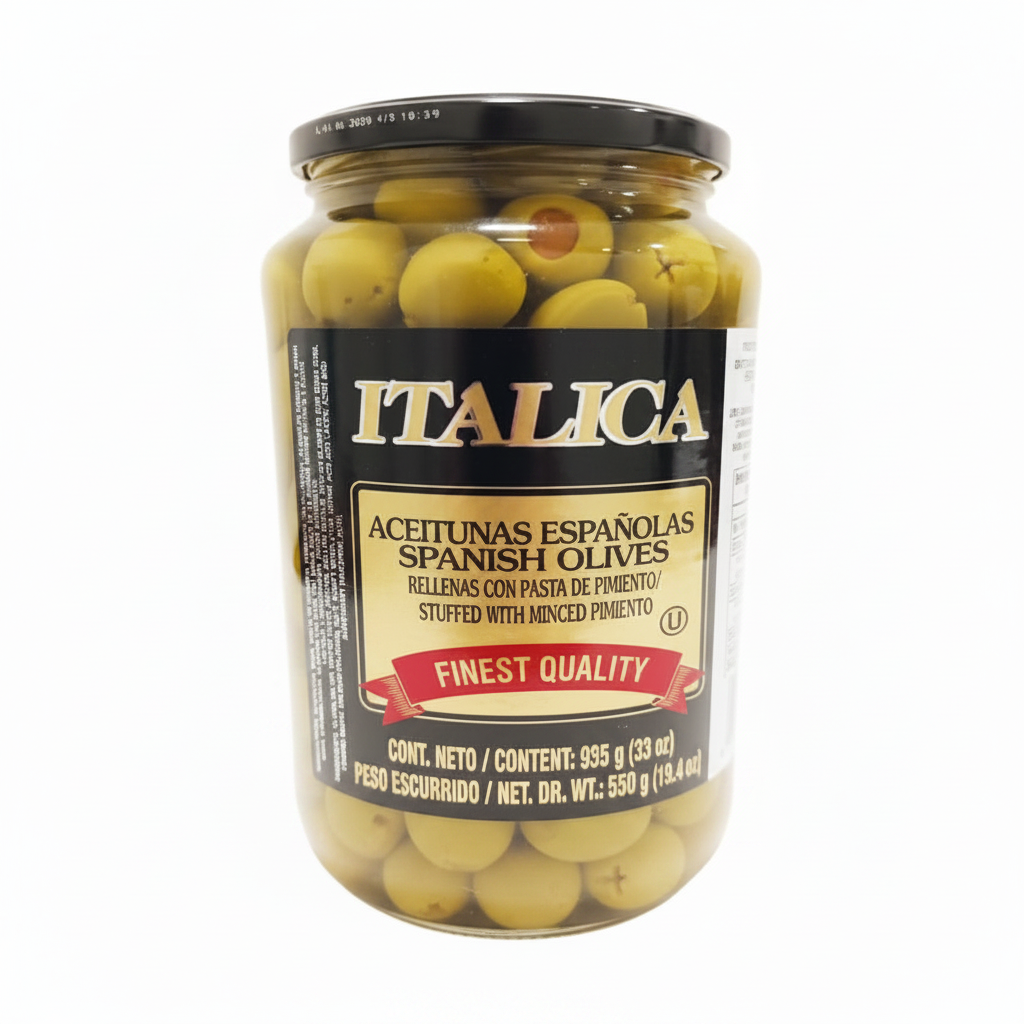OLIVES MANZANILLA STUFFED ITALICA 21OZ